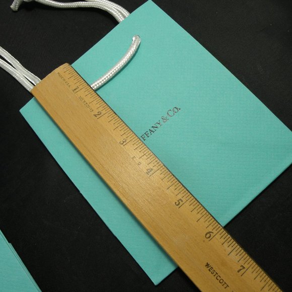LOT of 4 Small Tiffany & Co. Blue Paper Bags NEW 6" x 5" T& Co. With Handles - Picture 4 of 6